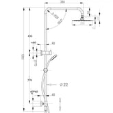 Perfect Twin Multifunction Sliding Shower On Rail in Chrome